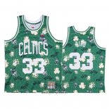Camiseta Boston Celtics Larry Bird NO 33 Hardwood Classics Tear Up Pack Verde