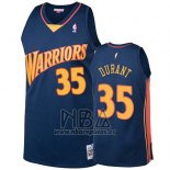 Camiseta Golden State Warriors Kevin Durant NO 35 2009-10 Hardwood Classics Azul