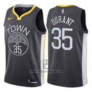 Camiseta Golden State Warriors Kevin Durant NO 35 Statement 2017-18 Negro