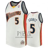 Camiseta Golden State Warriors Kevon Looney NO 5 2009-10 Hardwood Classics Blanco