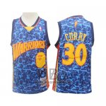 Camiseta Golden State Warriors Stephen Curry NO 30 Mitchell & Ness Azul
