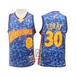Camiseta Golden State Warriors Stephen Curry NO 30 Mitchell & Ness Azul