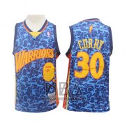 Camiseta Golden State Warriors Stephen Curry NO 30 Mitchell & Ness Azul