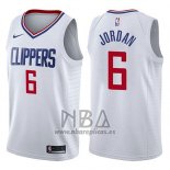 Camiseta Los Angeles Clippers Deandre Jordan NO 6 Association 2017-18 Blanco