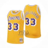 Camiseta Los Angeles Lakers Kareem Abdul-Jabbar NO 33 Mitchell & Ness 1984-85 Amarillo