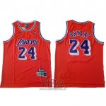 Camiseta Los Angeles Lakers Kobe Bryant NO 24 Naranja