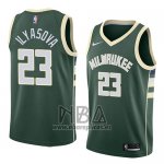 Camiseta Milwaukee Bucks Ersan Ilyasova NO 23 Icon 2018 Verde