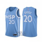Camiseta Minnesota Timberwolves Josh Okogie NO 20 Ciudad 2019-20 Azul