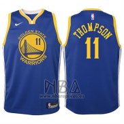 Camiseta Nino Golden State Warriors Klay Thompson NO 11 2017-18 Azul