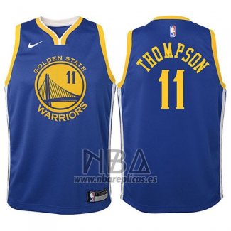 Camiseta Nino Golden State Warriors Klay Thompson NO 11 2017-18 Azul