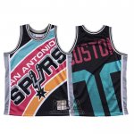 Camiseta San Antonio Spurs Personalizada NO 0 Mitchell & Ness Big Face Negro