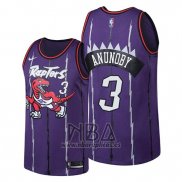 Camiseta Toronto Raptors Og Anunoby NO 3 Classic Edition Violeta
