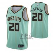 Camiseta Charlotte Hornets Gordon Hayward NO 20 Ciudad 2020-21 Verde
