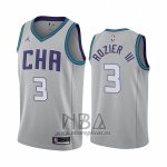 Camiseta Charlotte Hornets Terry Rozier III NO 3 Ciudad Edition Gris