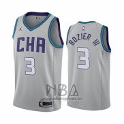 Camiseta Charlotte Hornets Terry Rozier III NO 3 Ciudad Edition Gris
