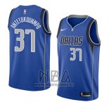 Camiseta Dallas Mavericks Kostas Antetokounmpo NO 37 Icon 2018 Azul