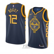 Camiseta Golden State Warriors Andrew Bogut NO 12 Ciudad 2018-19 Azul