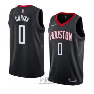 Camiseta Houston Rockets Marquese Chriss NO 0 Statement 2018 Negro