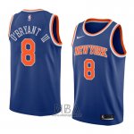 Camiseta New York Knicks Johnny O'bryant III NO 8 Icon 2018 Azul