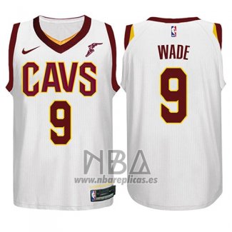 Camiseta Nino Cleveland Cavaliers Dwyane Wade NO 9 Association Goodyear 2017-18 Blanco