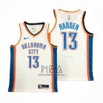 Camiseta Oklahoma City Thunder James Harden NO 13 Association Blanco
