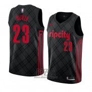 Camiseta Portland Trail Blazers Cameron Oliver NO 23 Ciudad 2018 Negro