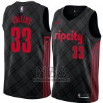 Camiseta Portland Trail Blazers Zach Collins NO 33 Ciudad 2018 Negro