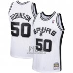 Camiseta San Antonio Spurs David Robinson NO 50 Mitchell & Ness 1998-99 Blanco