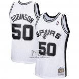 Camiseta San Antonio Spurs David Robinson NO 50 Mitchell & Ness 1998-99 Blanco