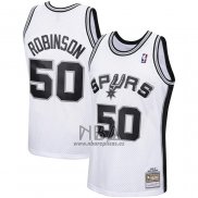 Camiseta San Antonio Spurs David Robinson NO 50 Mitchell & Ness 1998-99 Blanco