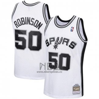 Camiseta San Antonio Spurs David Robinson NO 50 Mitchell & Ness 1998-99 Blanco