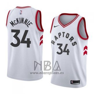 Camiseta Toronto Raptors Alfonzo Mckinnie NO 34 Association 2018 Blanco