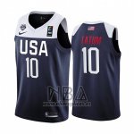 Camiseta USA Jayson Tatum NO 10 2019 FIBA Basketball World Cup Azul