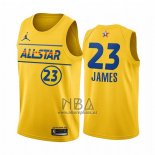 Camiseta All Star 2021 Los Angeles Lakers LeBron James NO 23 Oro