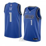 Camiseta Dallas Mavericks Courtney Lee NO 1 Icon 2018 Azul