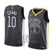 Camiseta Golden State Warriors Jacob Evans III NO 10 Statement 2017-18 Negro