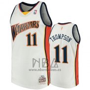 Camiseta Golden State Warriors Klay Thompson NO 11 2009-10 Hardwood Classics Blanco