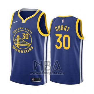 Camiseta Golden State Warriors Stephen Curry NO 30 Icon 2019-20 Azul
