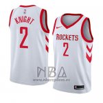 Camiseta Houston Rockets Brandon Knight NO 2 Association 2018 Blanco