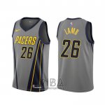 Camiseta Indiana Pacers Jeremy Lamb NO 26 Ciudad 2019-20 Gris