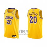 Camiseta Los Angeles Lakers Mac McClung NO 20 75th Anniversary 2021-22 Amarillo