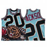 Camiseta Memphis Grizzlies Josh Jackson NO 20 Mitchell & Ness Big Face Verde