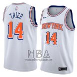 Camiseta New York Knicks Allonzo Trier NO 14 Statement 2018 Blanco