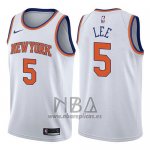 Camiseta New York Knicks Courtney Lee NO 5 Association 2017-18 Blanco