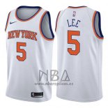 Camiseta New York Knicks Courtney Lee NO 5 Association 2017-18 Blanco