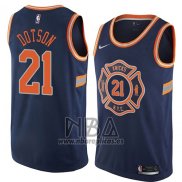 Camiseta New York Knicks Damyean Dotson NO 21 Ciudad 2018 Azul