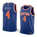 Camiseta New York Knicks Isaiah Hicks NO 4 Icon 2018 Azul