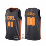 Camiseta Orlando Magic Aaron Gordon NO 0 Ciudad 2019-20 Negro