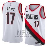 Camiseta Portland Trail Blazers Ed Davis NO 17 Association 2018 Blanco
