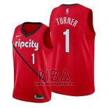 Camiseta Portland Trail Blazers Evan Turner NO 1 Earned 2019 Rojo
